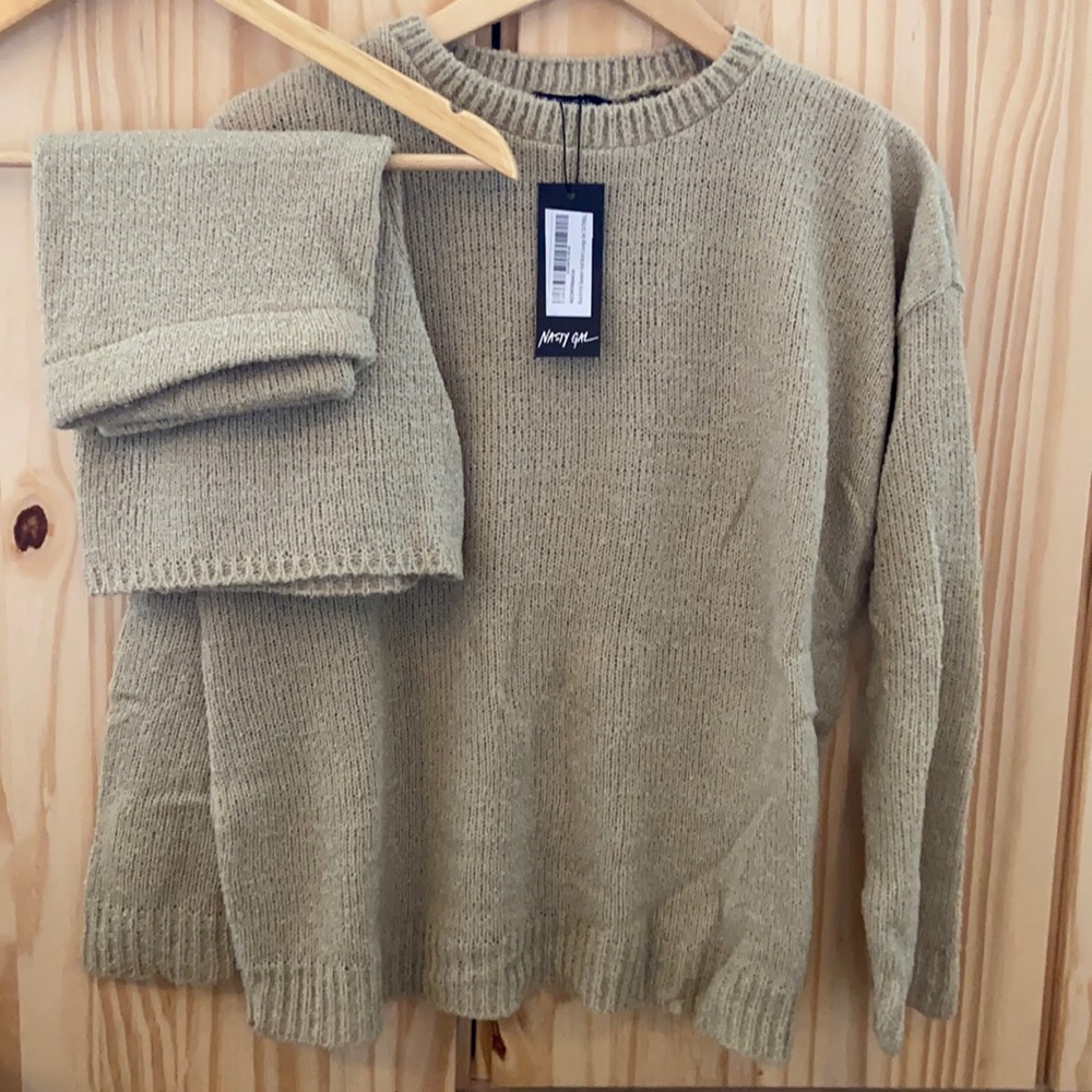 Nasty Gal Oatmeal Knit Set